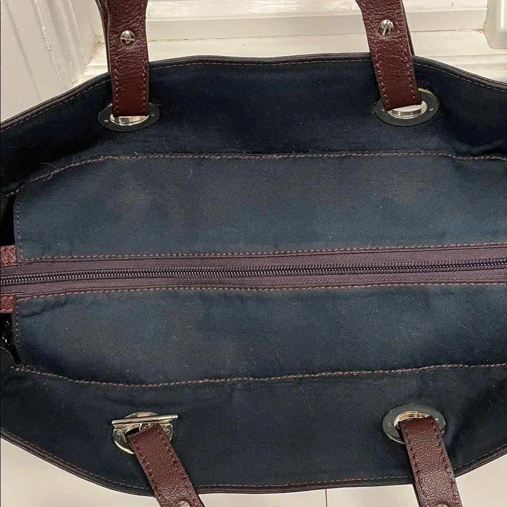 Authentic CHANEL Paris Biarritz Coated Canvas Tote Bag Burgundy - Picture 12 of 17